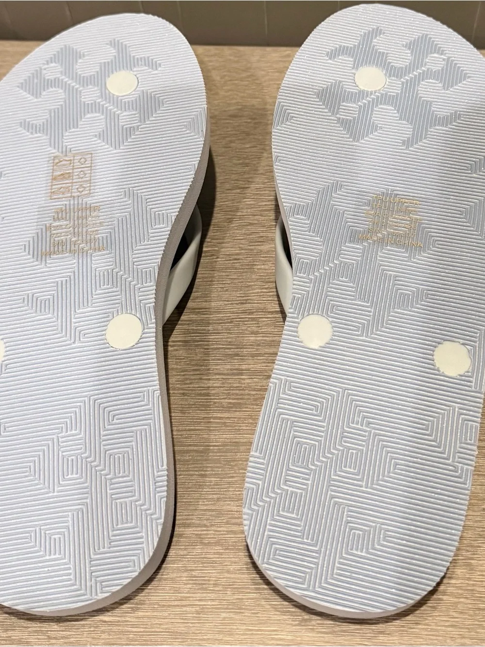 Tory Burch Powder Blue Logo Thong Sandals